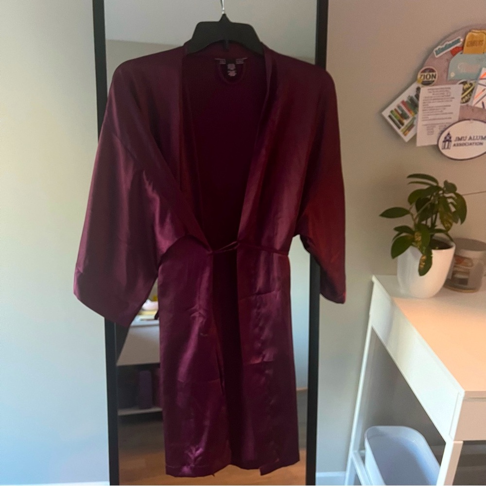 Satin deep red Victoria’s Secret robe